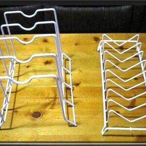 2 Kitchen Cabinet Plate, Pan/Pot Lid Organizer Racks